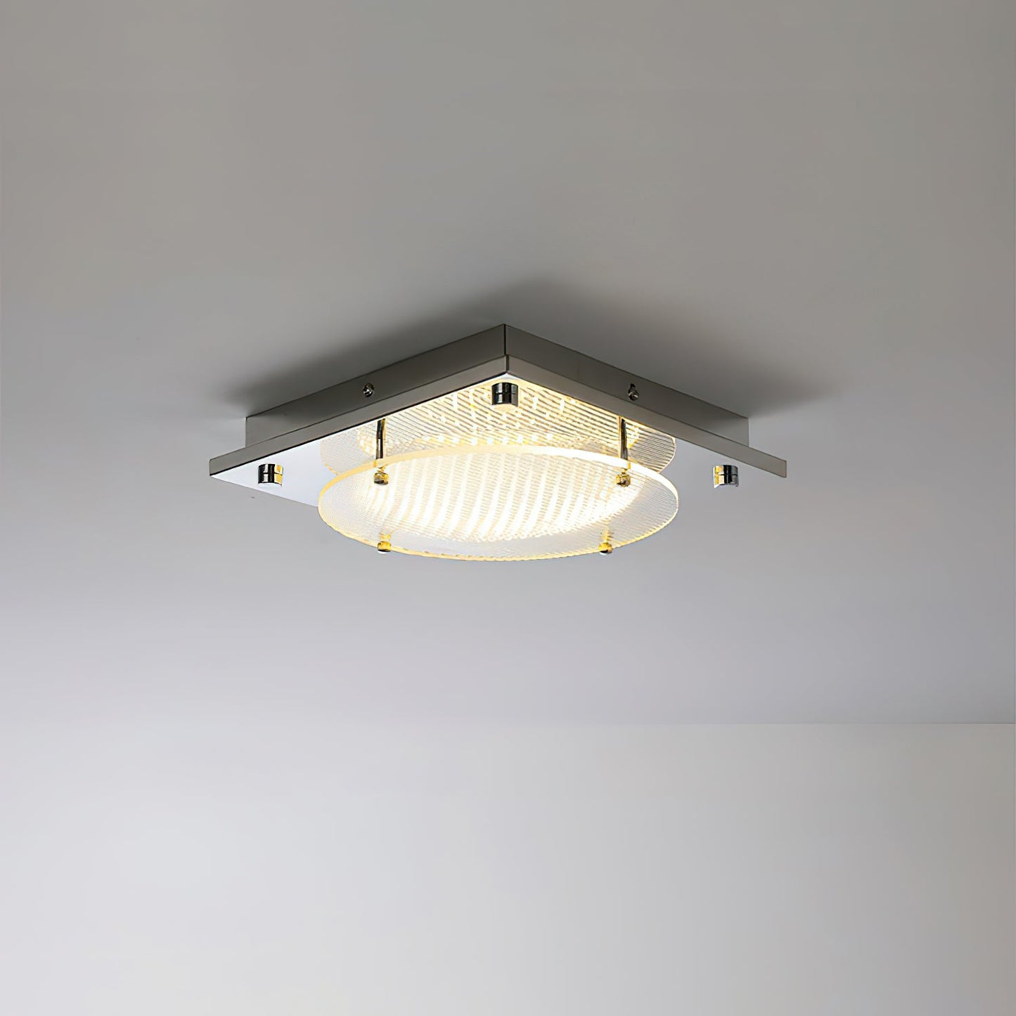 Prism Shield Wall Sconce with LED Light - Chrome Finish