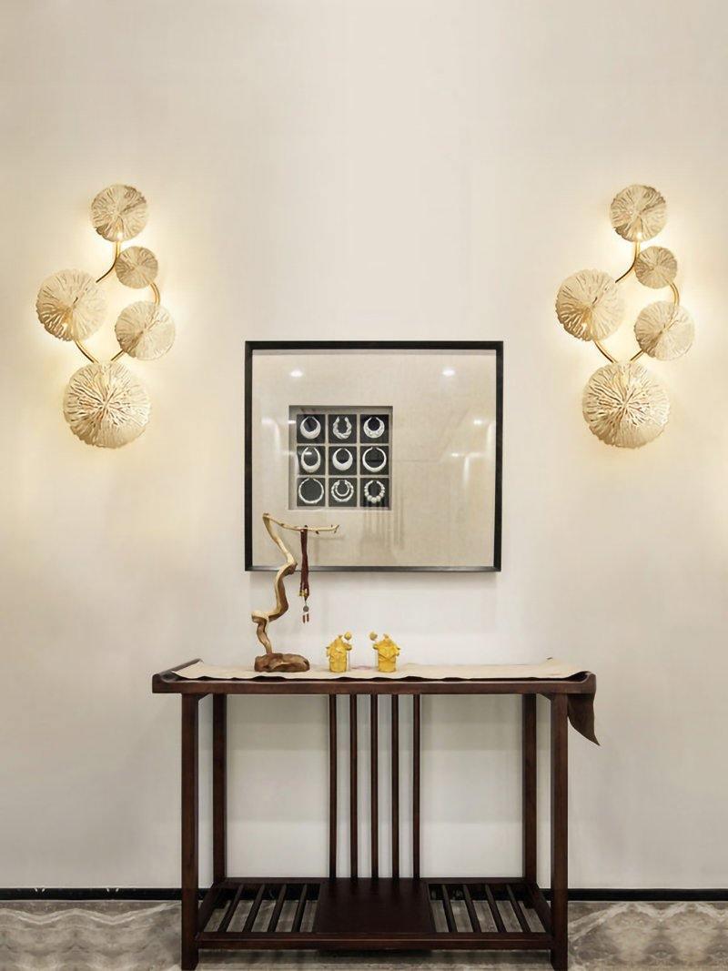 Lotus Leaf Wall Sconce LED Light Fixture for Indoor Use