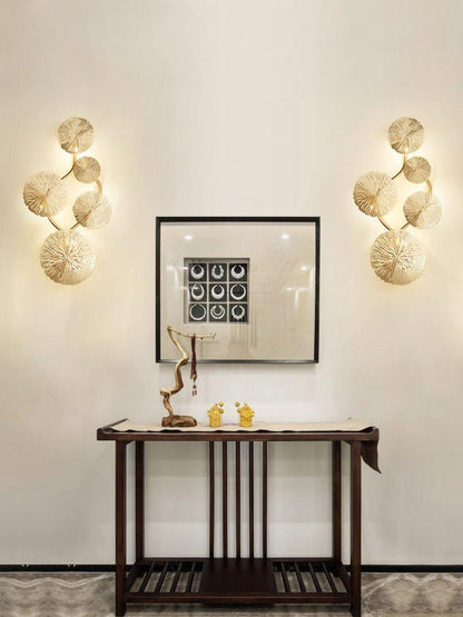 Lotus Leaf Wall Sconce LED Light Fixture for Indoor Use
