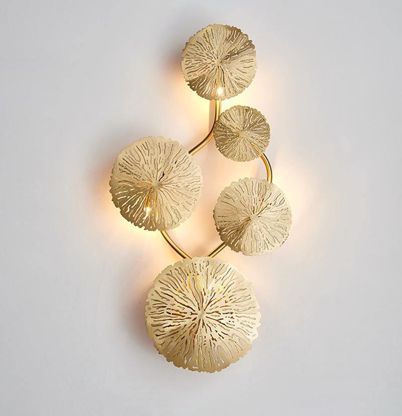 Lotus Leaf Wall Sconce LED Light Fixture for Indoor Use