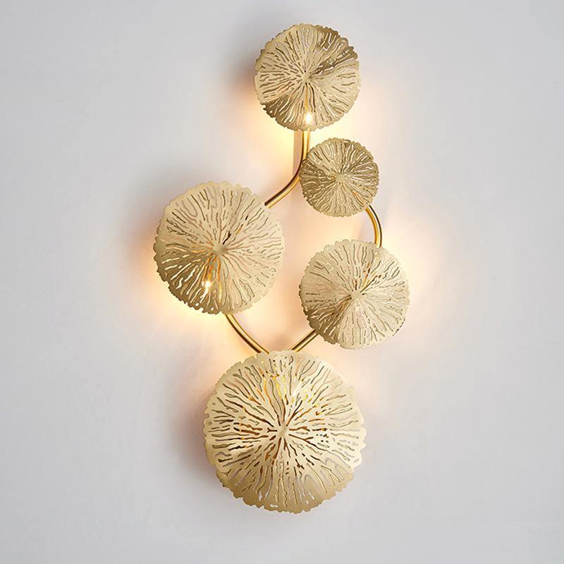 Lotus Leaf Wall Sconce LED Light Fixture for Indoor Use