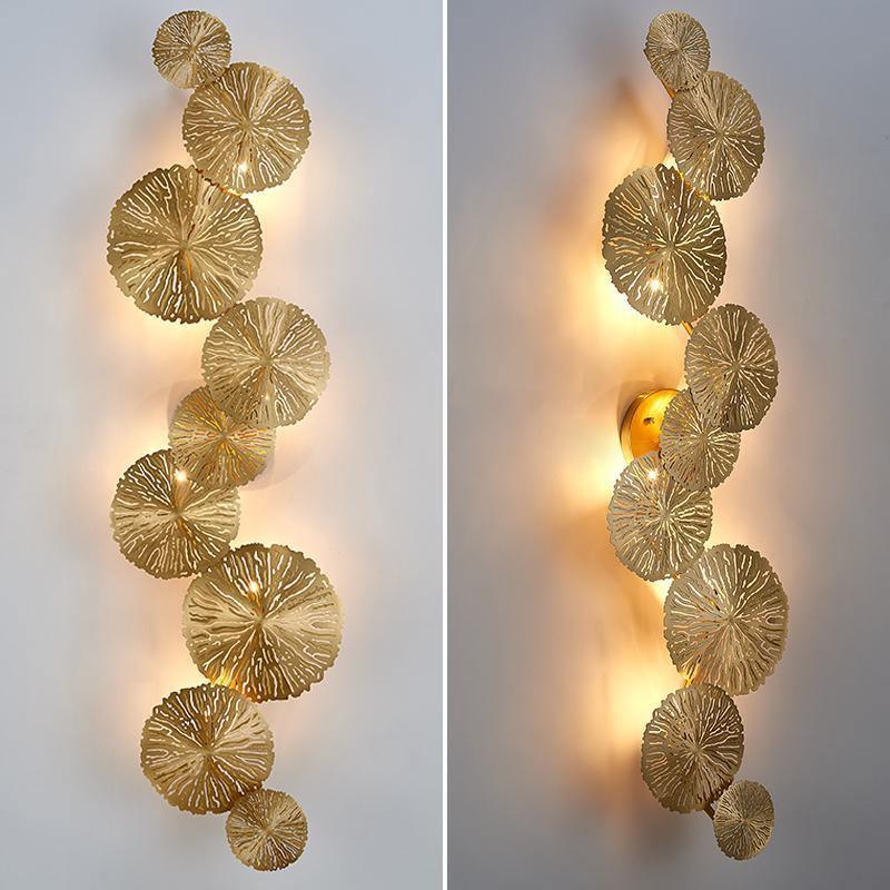 Lotus Leaf Wall Sconce LED Light Fixture for Indoor Use