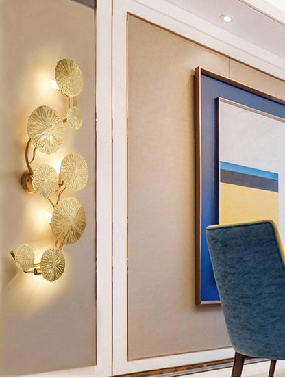 Lotus Leaf Wall Sconce LED Light Fixture for Indoor Use