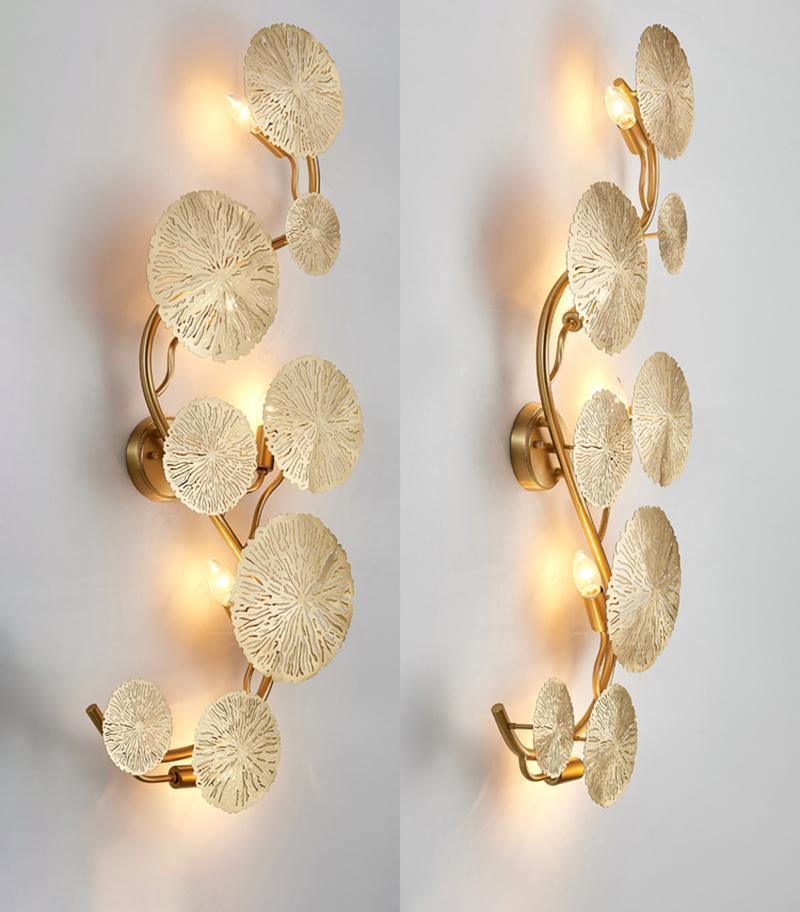 Lotus Leaf Wall Sconce LED Light Fixture for Indoor Use