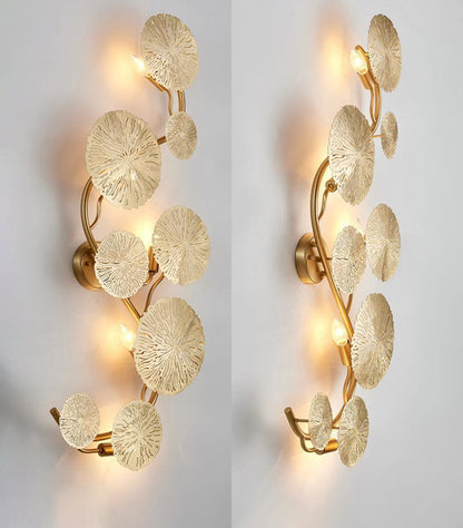 Lotus Leaf Wall Sconce LED Light Fixture for Indoor Use