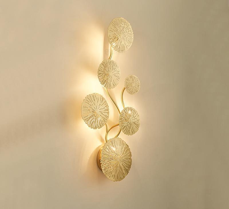 Lotus Leaf Wall Sconce LED Light Fixture for Indoor Use