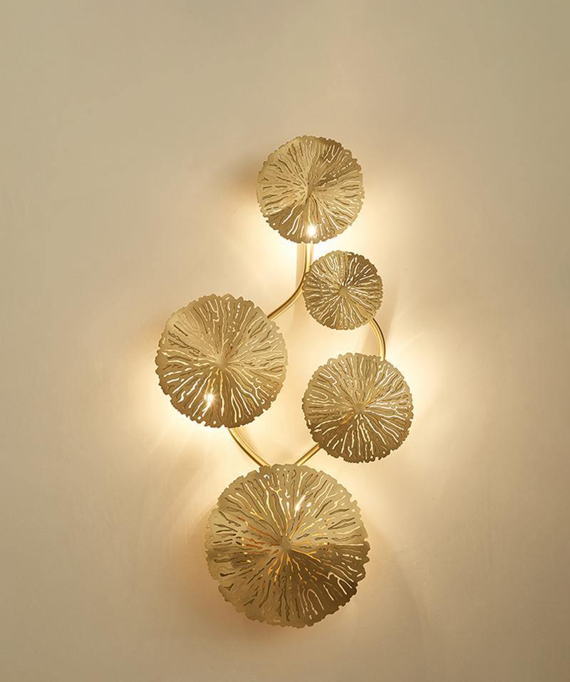 Lotus Leaf Wall Sconce LED Light Fixture for Indoor Use