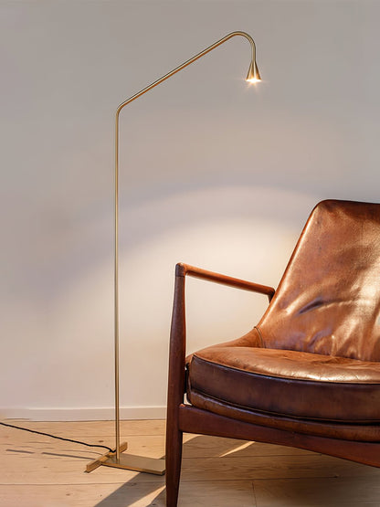 Pureform Floor Lamp Minimalist LED Indoor Lighting Gold Black