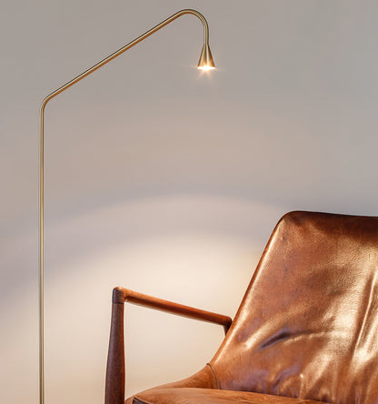 Pureform Floor Lamp Minimalist LED Indoor Lighting Gold Black