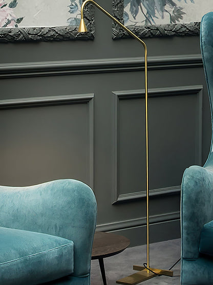 Pureform Floor Lamp Minimalist LED Indoor Lighting Gold Black