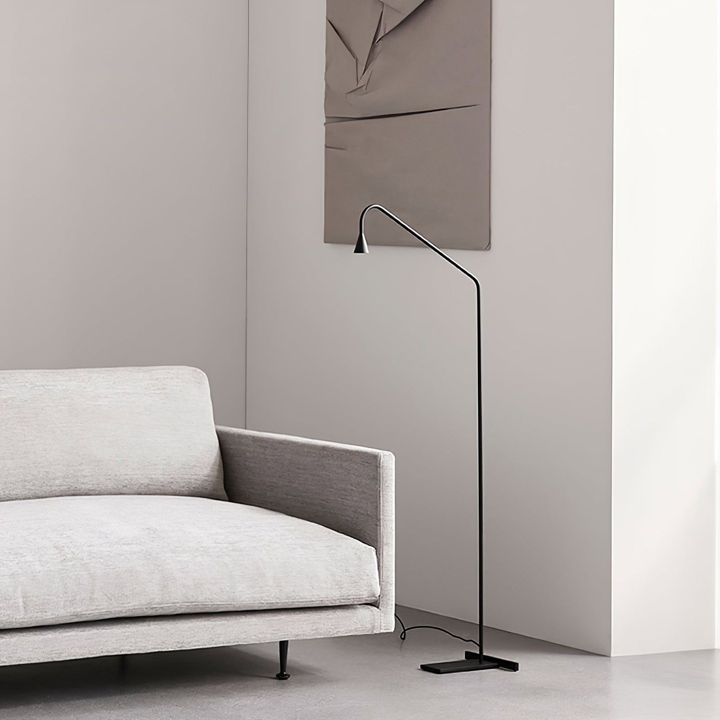 Pureform Floor Lamp Minimalist LED Indoor Lighting Gold Black