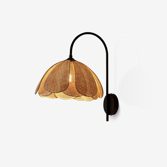 Rattan Petal Wall Lamp - LED Indoor Lighting Fixture