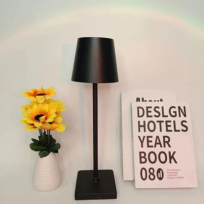 Dimmable Rechargeable LED Table Lamp - Portable Cordless Design for Homes & Restaurants