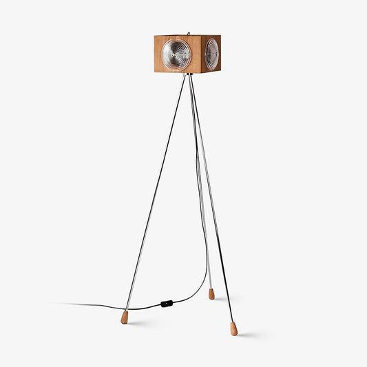 Retro Camera Focus Floor Lamp with LED Light and Tripod