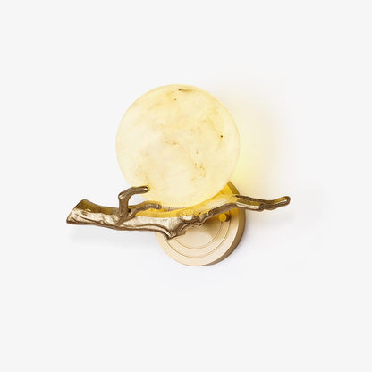 Retro Twigs Wall Lamp - Brass & Marble LED Sconce Set of 2