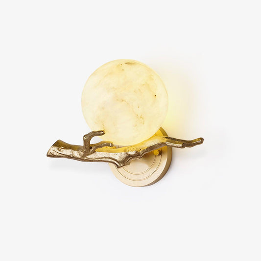 Retro Twigs Wall Lamp - Brass & Marble LED Sconce Set of 2