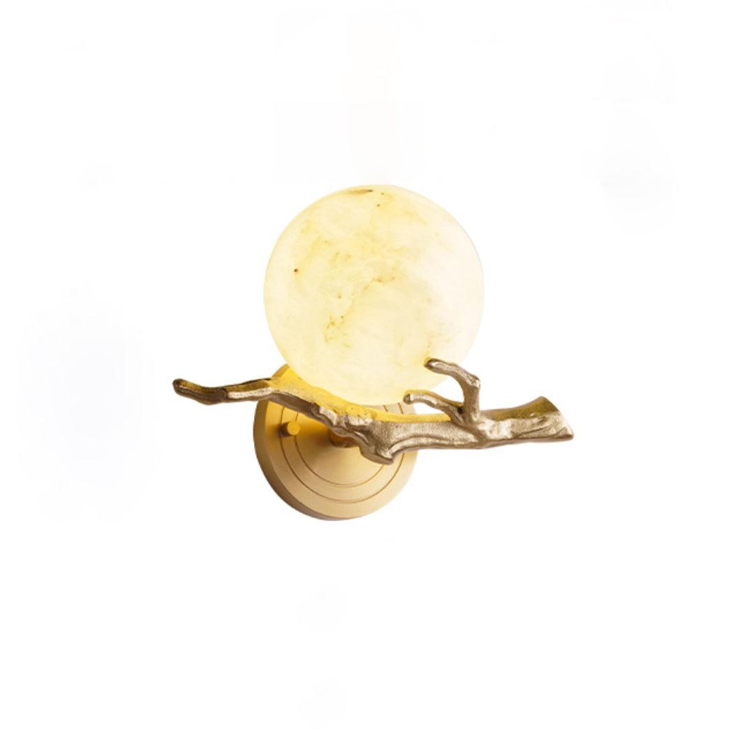 Retro Twigs Wall Lamp - Brass & Marble LED Sconce Set of 2