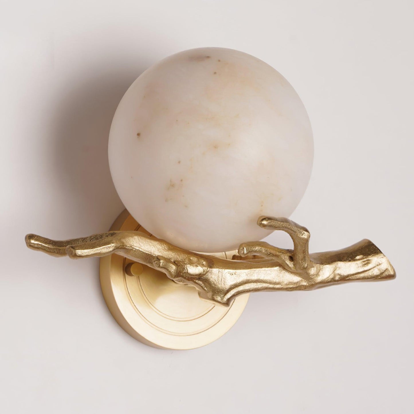 Retro Twigs Wall Lamp - Brass & Marble LED Sconce Set of 2