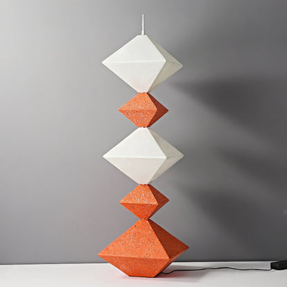 Rhombus Cube Floor Lamp with LED Light, Dimmable, Indoor
