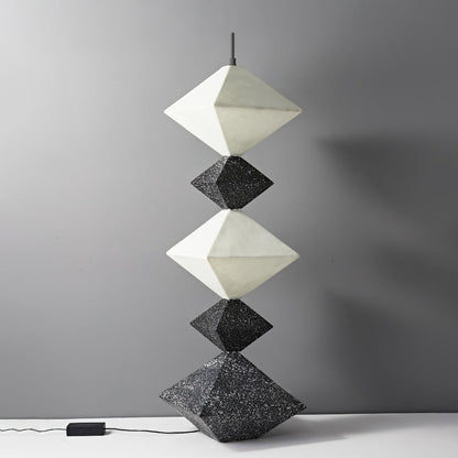 Rhombus Cube Floor Lamp with LED Light, Dimmable, Indoor