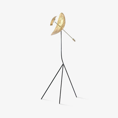 Ribot Floor Lamp LED Indoor Tripod Light - Gold Metal Design