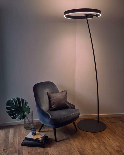 Ring Floor Light with LED, Adjustable Height, Indoor Use
