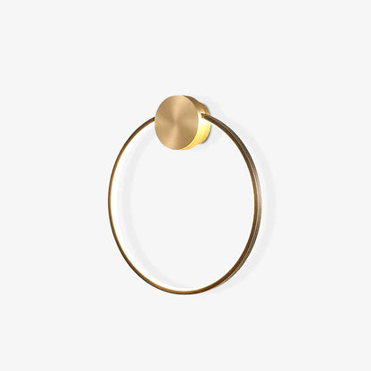 Ring Shaped LED Wall Light - Brass Finish, Energy Efficient