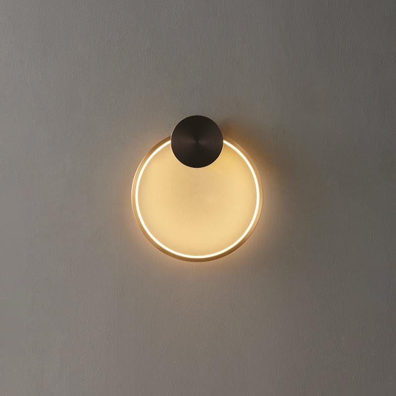 Ring Shaped LED Wall Light - Brass Finish, Energy Efficient