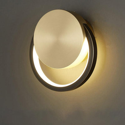 Ring Shaped LED Wall Light - Brass Finish, Energy Efficient