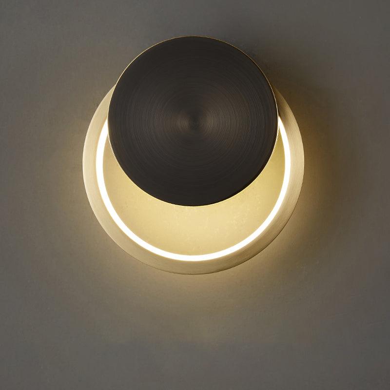 Ring Shaped LED Wall Light - Brass Finish, Energy Efficient