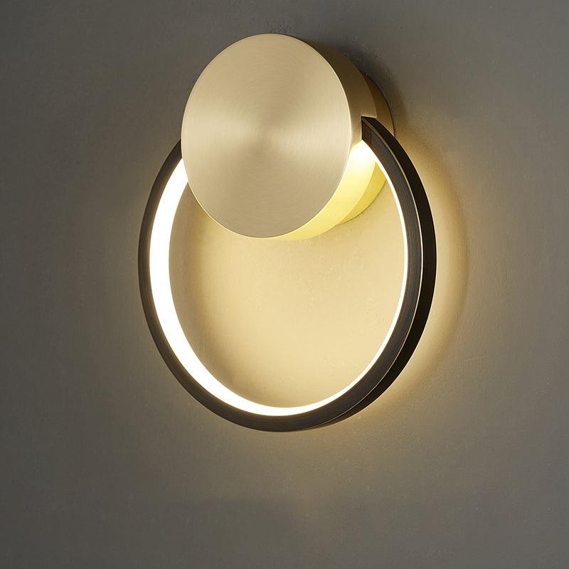 Ring Shaped LED Wall Light - Brass Finish, Energy Efficient