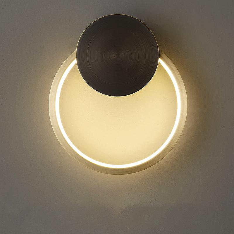 Ring Shaped LED Wall Light - Brass Finish, Energy Efficient