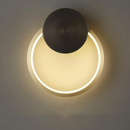 Ring Shaped LED Wall Light - Brass Finish, Energy Efficient