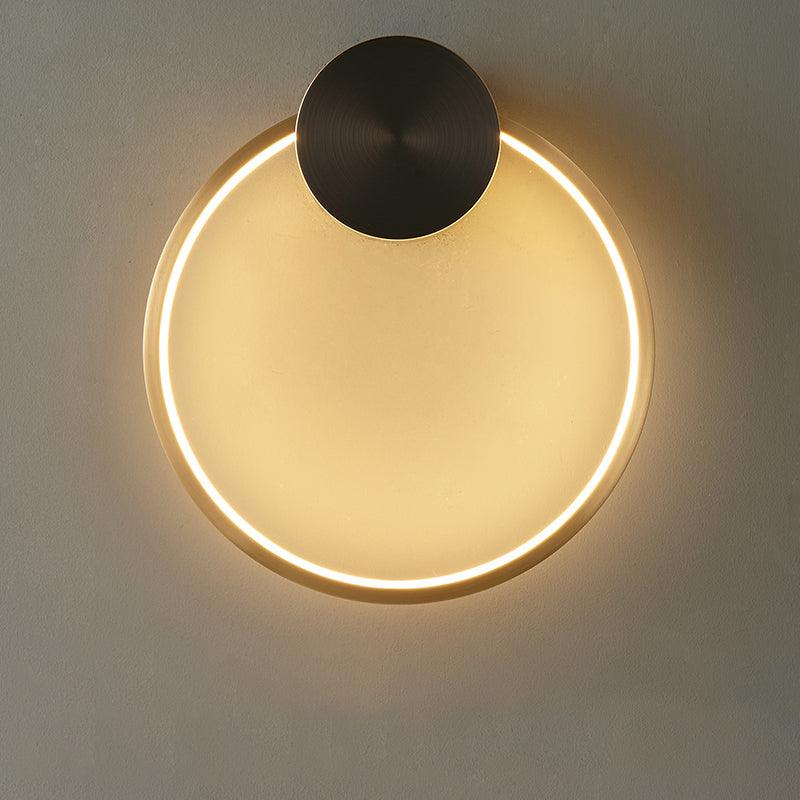 Ring Shaped LED Wall Light - Brass Finish, Energy Efficient