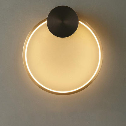 Ring Shaped LED Wall Light - Brass Finish, Energy Efficient
