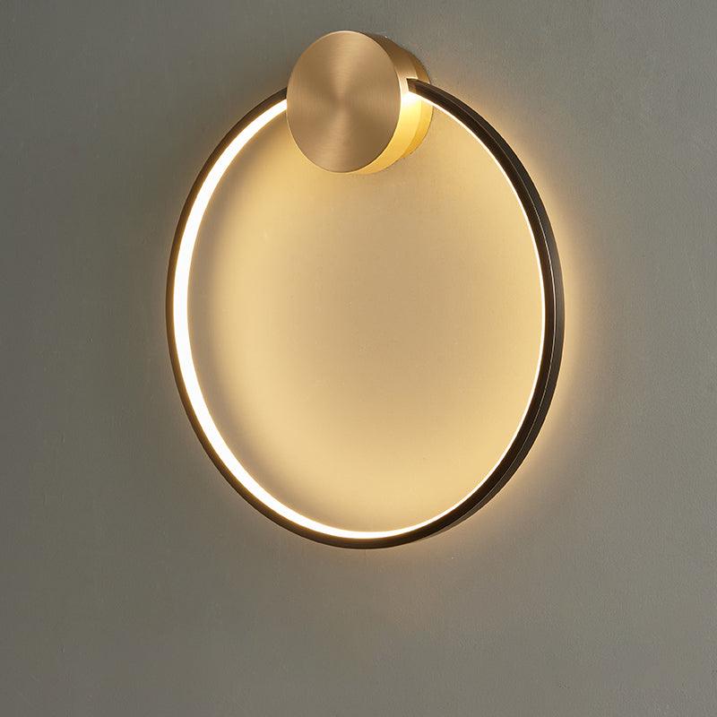 Ring Shaped LED Wall Light - Brass Finish, Energy Efficient