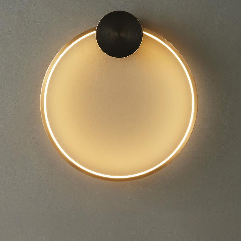 Ring Shaped LED Wall Light - Brass Finish, Energy Efficient