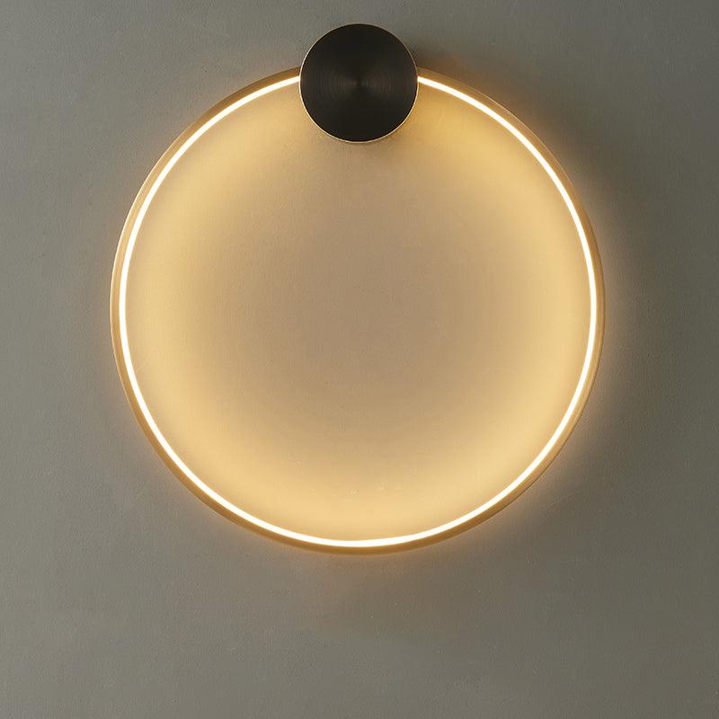 Ring Shaped LED Wall Light - Brass Finish, Energy Efficient