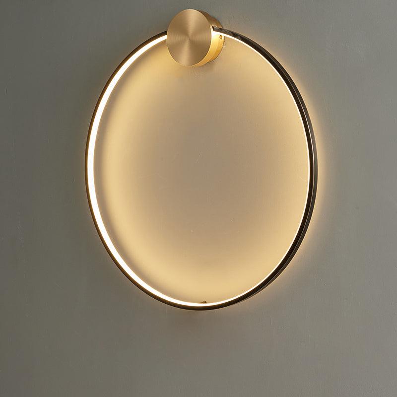 Ring Shaped LED Wall Light - Brass Finish, Energy Efficient