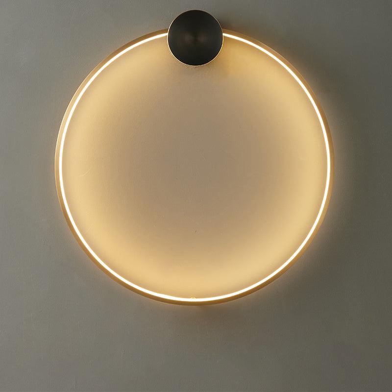 Ring Shaped LED Wall Light - Brass Finish, Energy Efficient