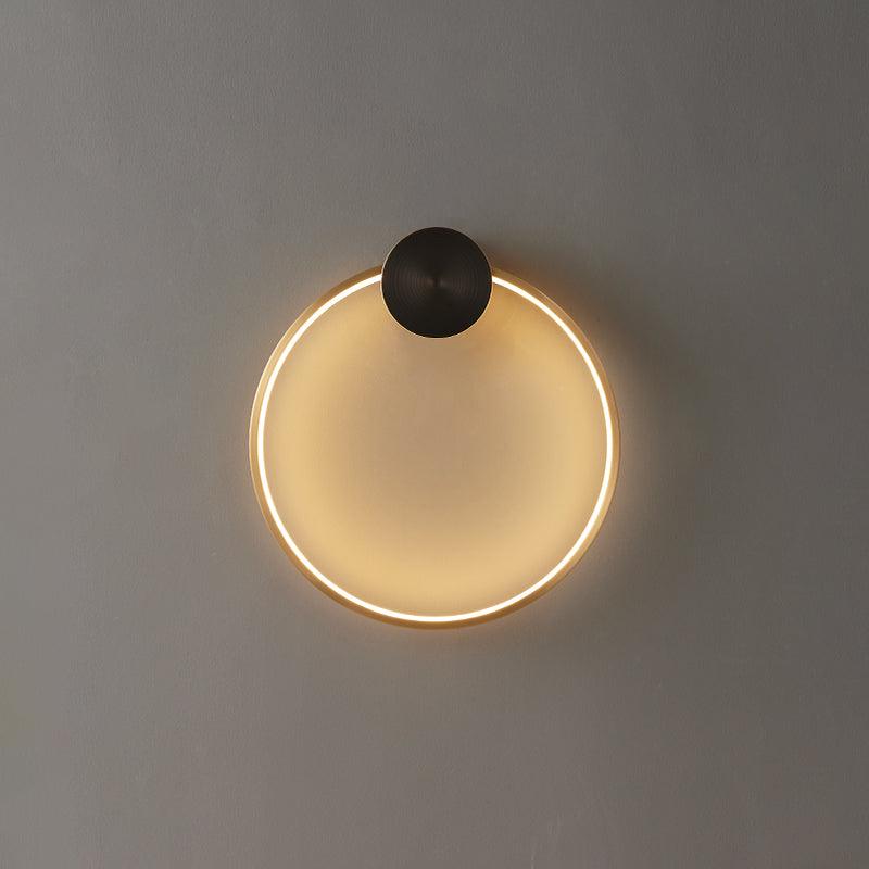 Ring Shaped LED Wall Light - Brass Finish, Energy Efficient