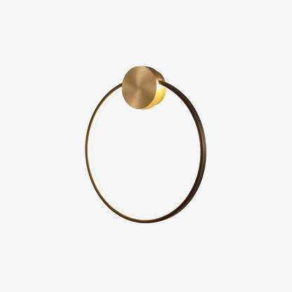 Ring Shaped LED Wall Light - Brass Finish, Energy Efficient
