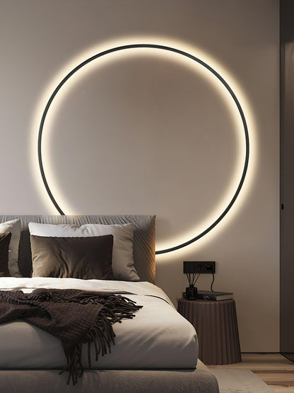 Ring Shaped LED Wall Light - Brass Finish, Energy Efficient