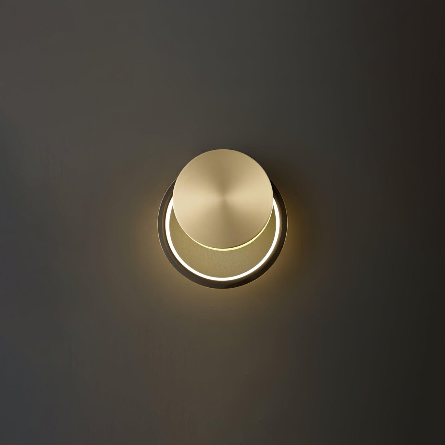 Ring Shaped LED Wall Light - Brass Finish, Energy Efficient
