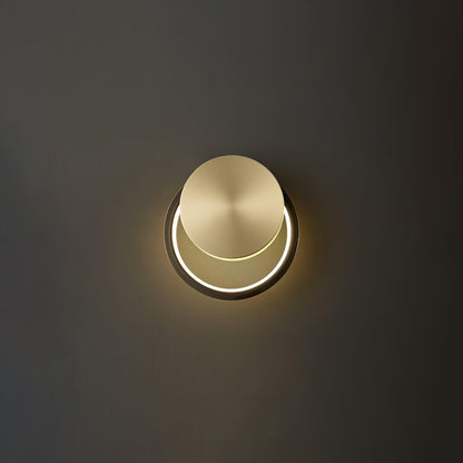 Ring Shaped LED Wall Light - Brass Finish, Energy Efficient