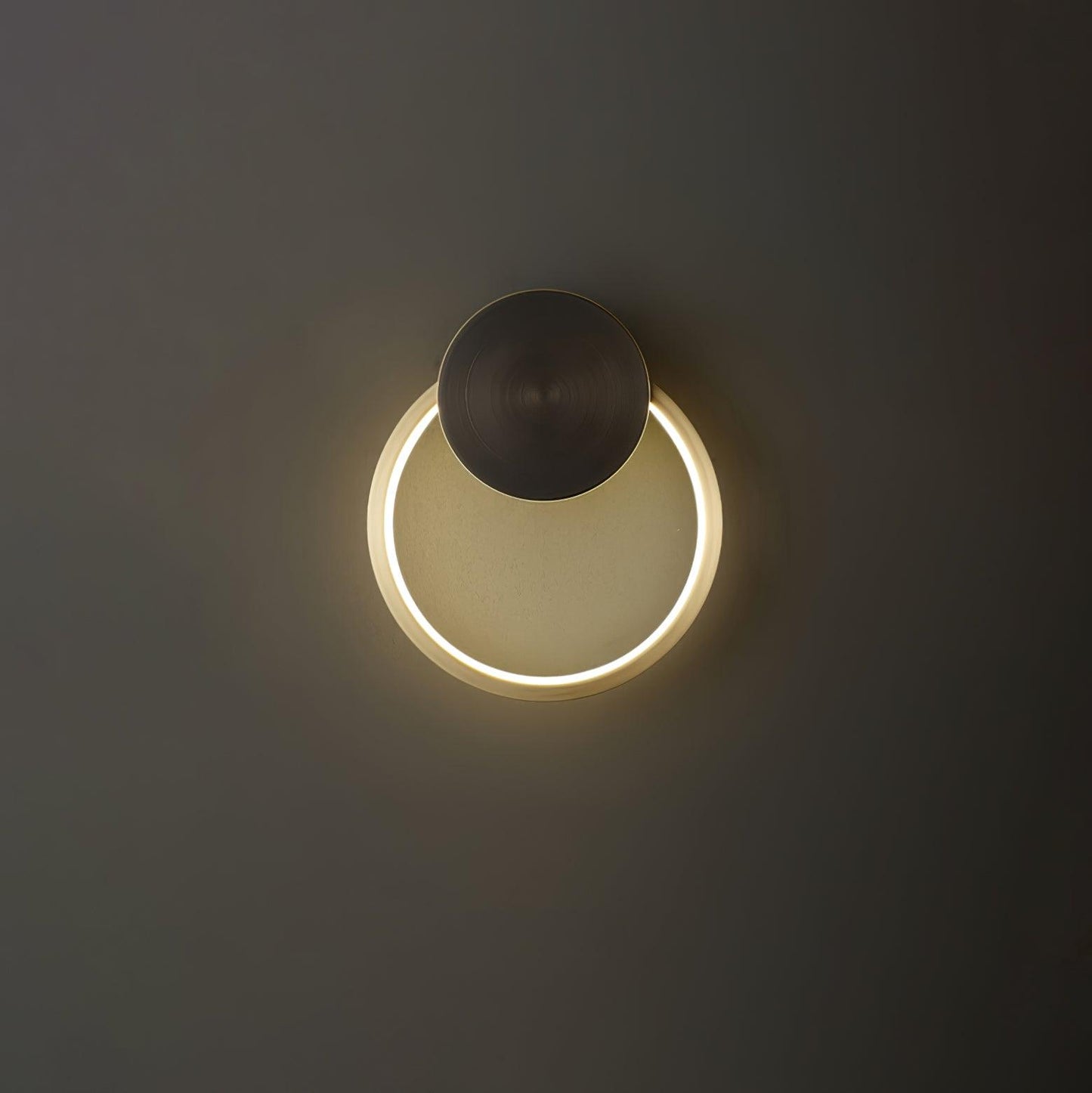 Ring Shaped LED Wall Light - Brass Finish, Energy Efficient