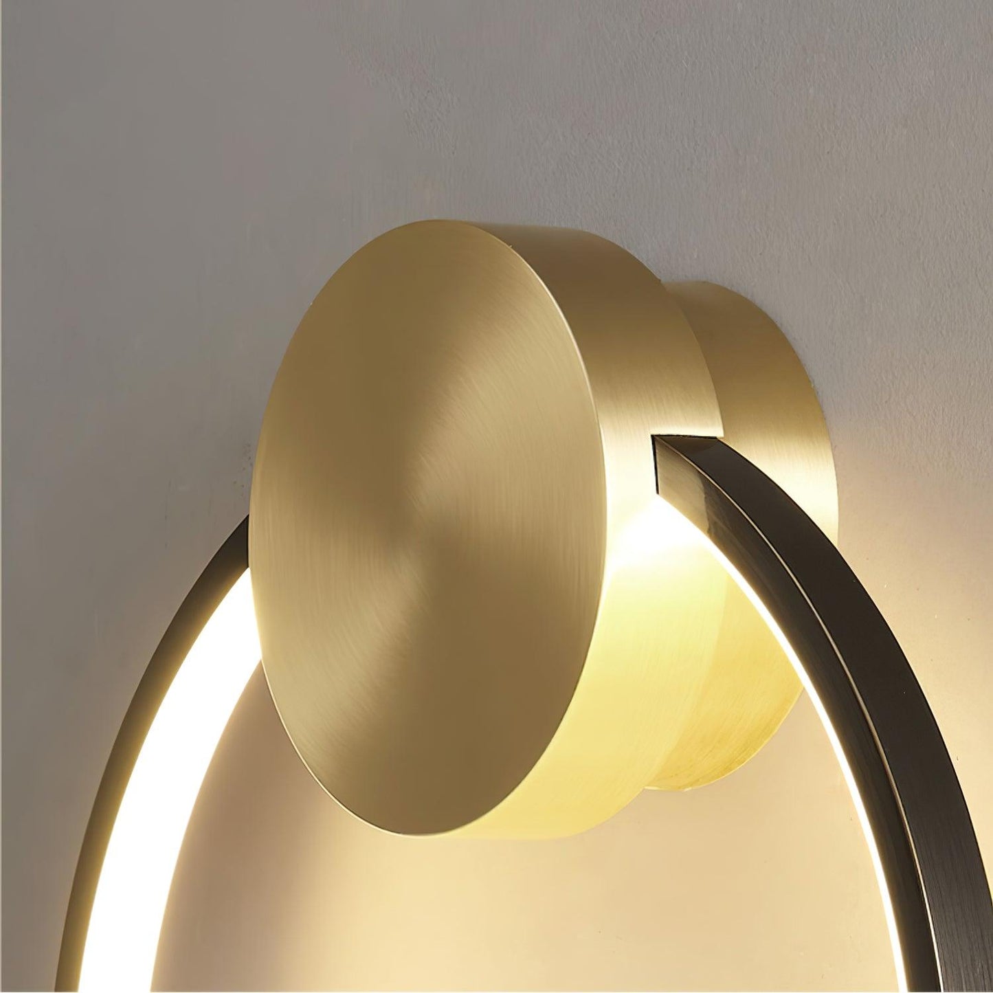 Ring Shaped LED Wall Light - Brass Finish, Energy Efficient