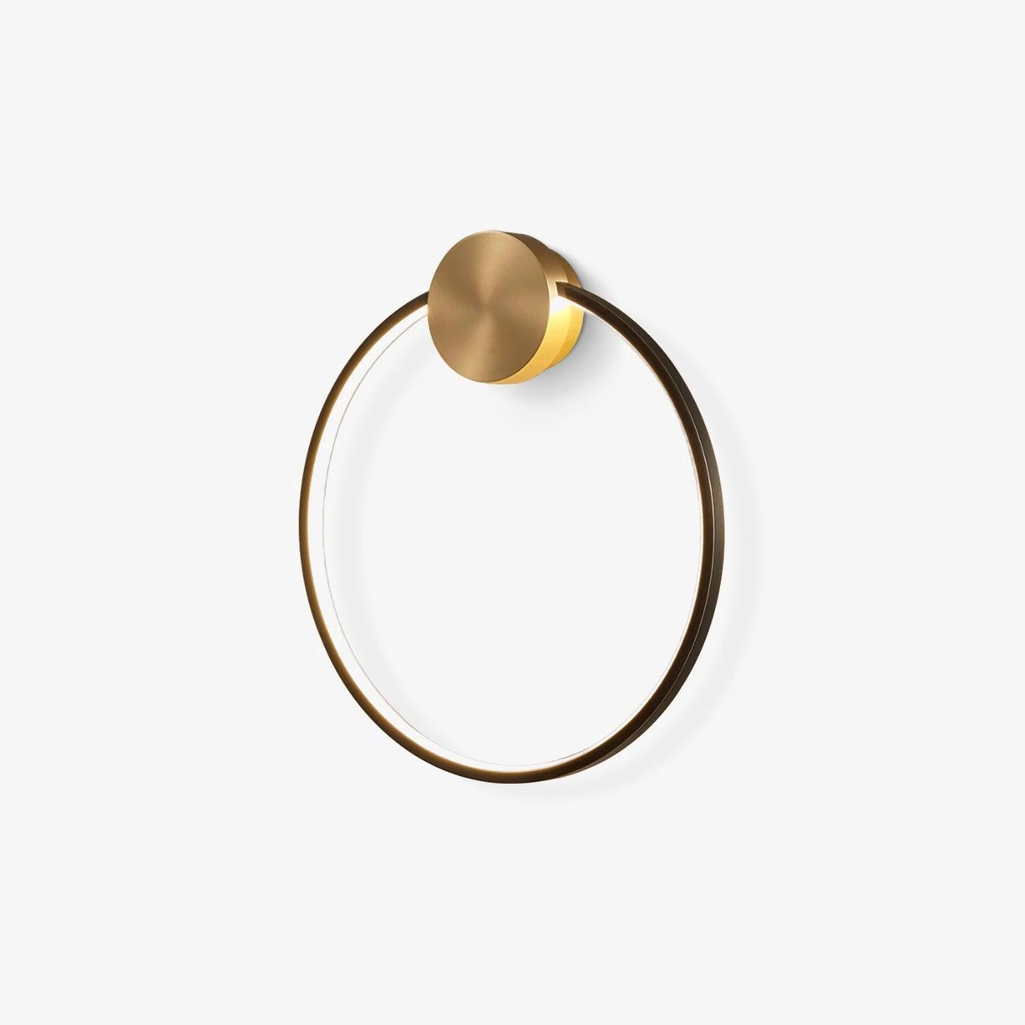 Ring Shaped LED Wall Light - Brass Finish, Energy Efficient