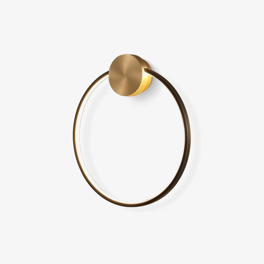 Ring Shaped LED Wall Light - Brass Finish, Energy Efficient