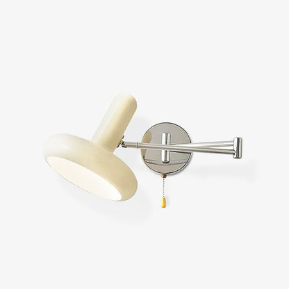 Rocker Wall Light Set of 2 with Adjustable Cream Shade